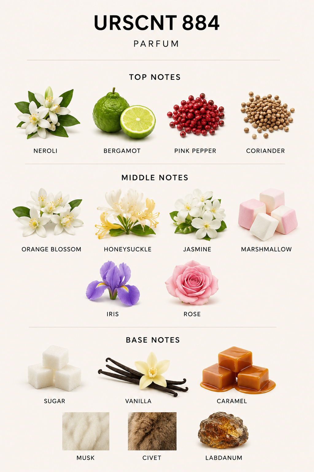 Inspired by Love Don't Be Shy - No 884 Extrait De Parfum URSCNT