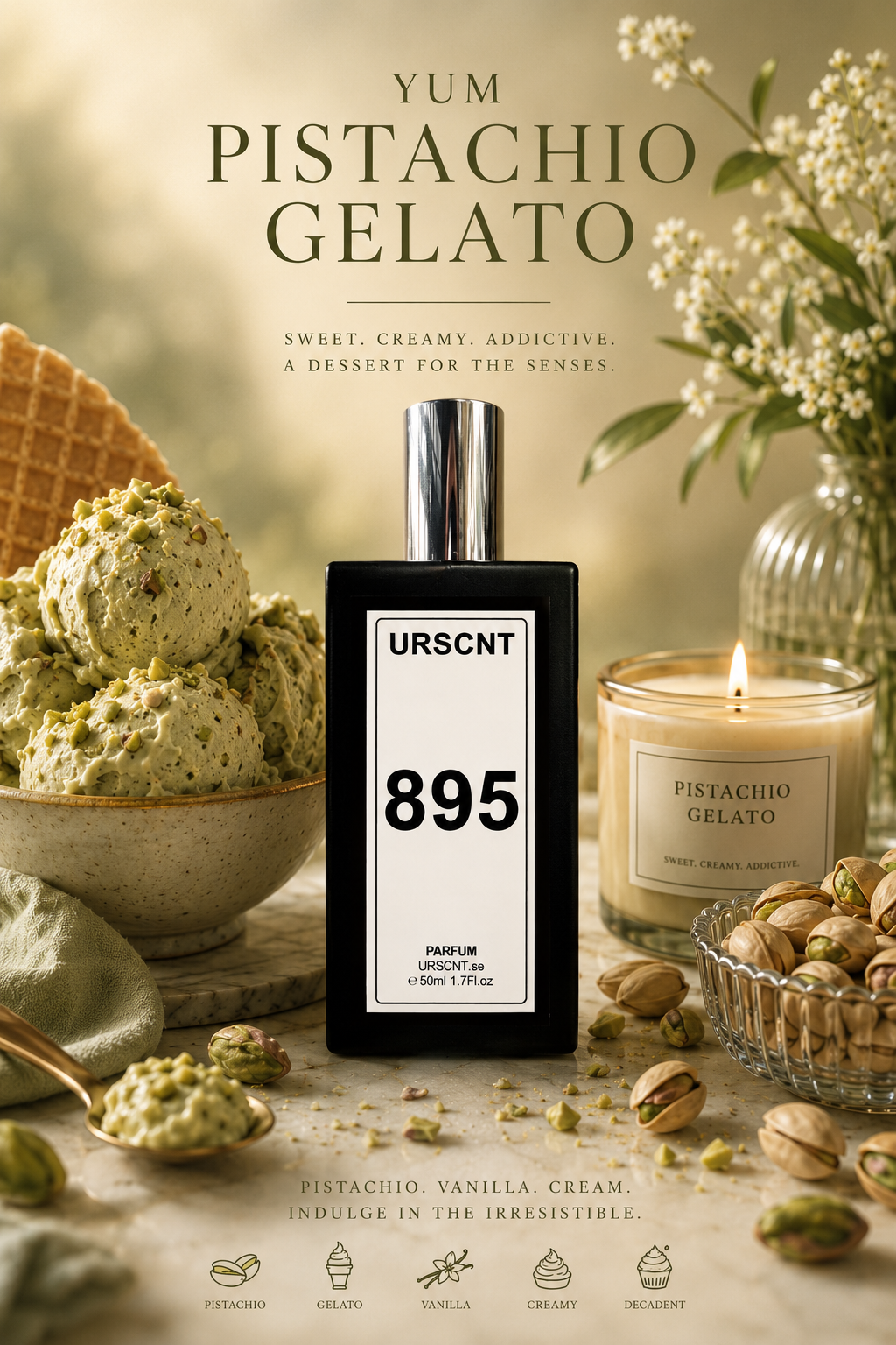 Inspired by Yum Pistachio Gelato 33 - No 895 Extrait De Parfum  URSCNT